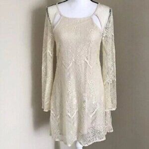 Urban Outfitters Lucca Couture Lace Bell-Sleeve Dress